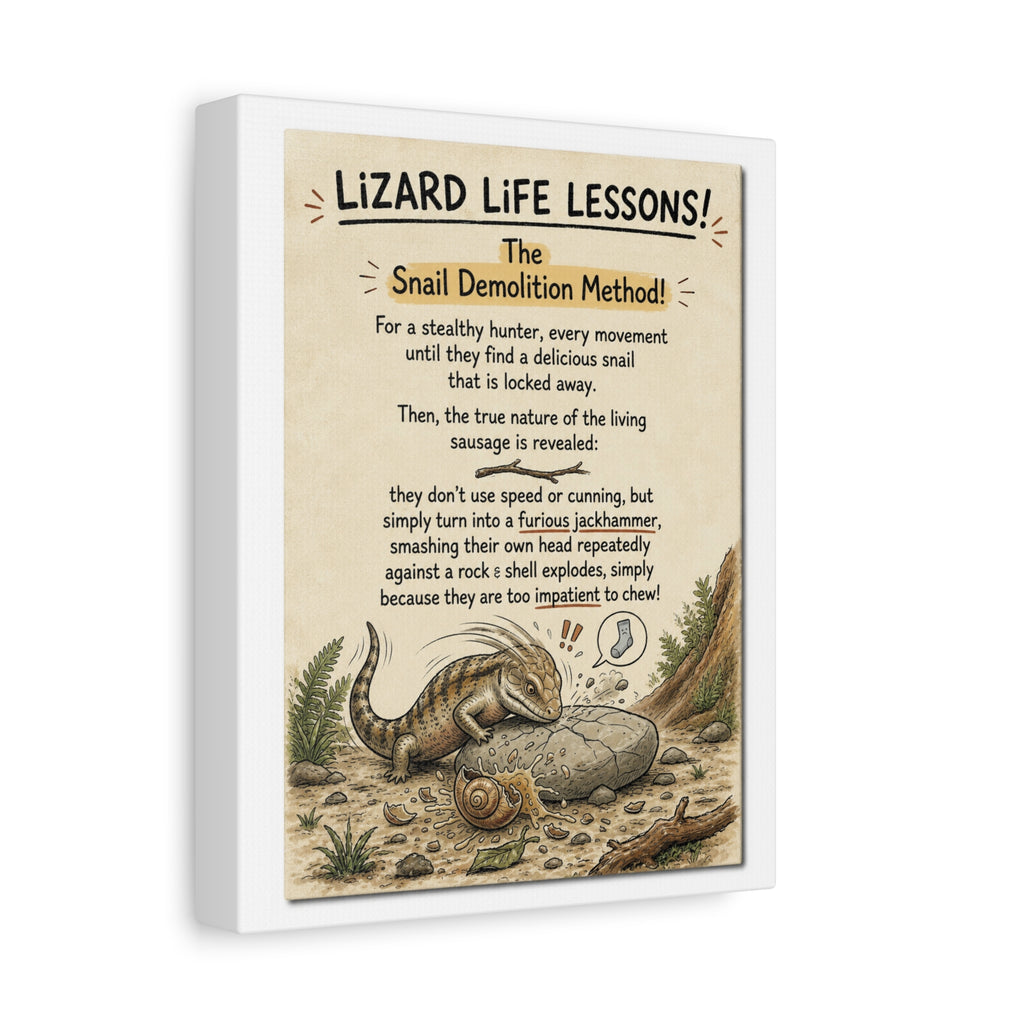 Lizard Life Lessons™ – The Snail Demolition Method on Canvas