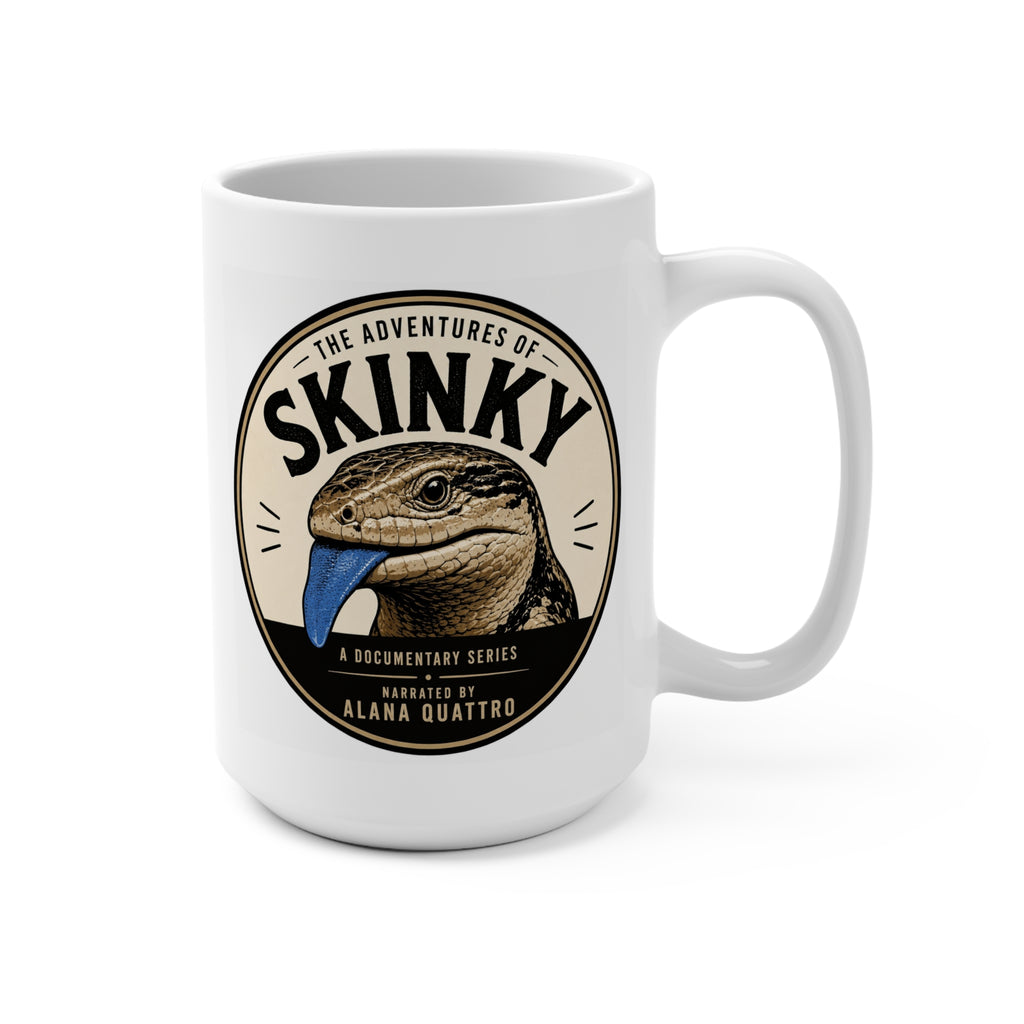 The Adventures of Skinky 15oz Mug | Quattro Out | Funny Reptile Mug